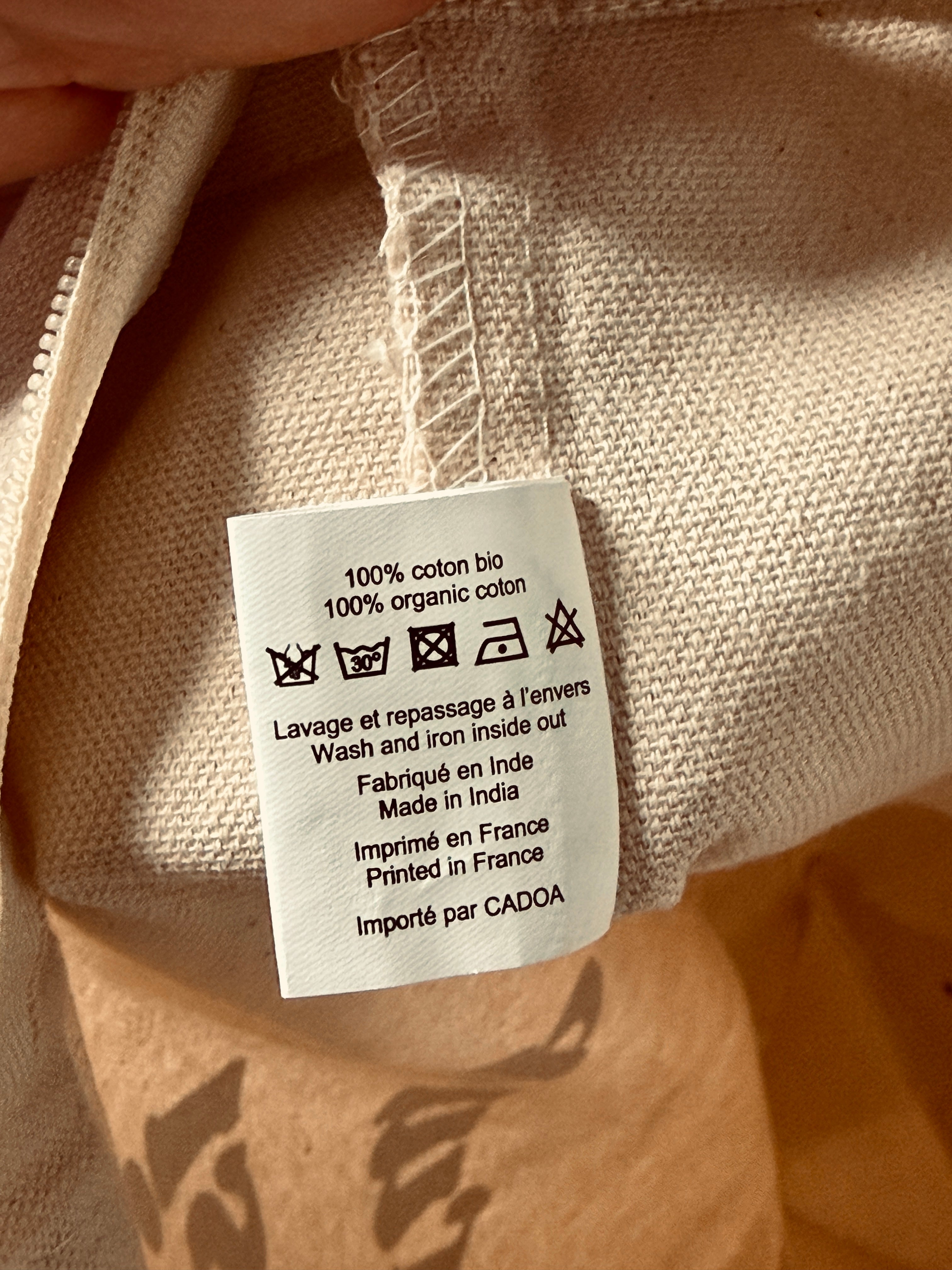 Le Grand Tote Bag XXL en Coton Bio – "Coffee & Dog"