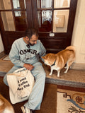 Le Grand Tote Bag XXL en Coton Bio – "Coffee & Dog"