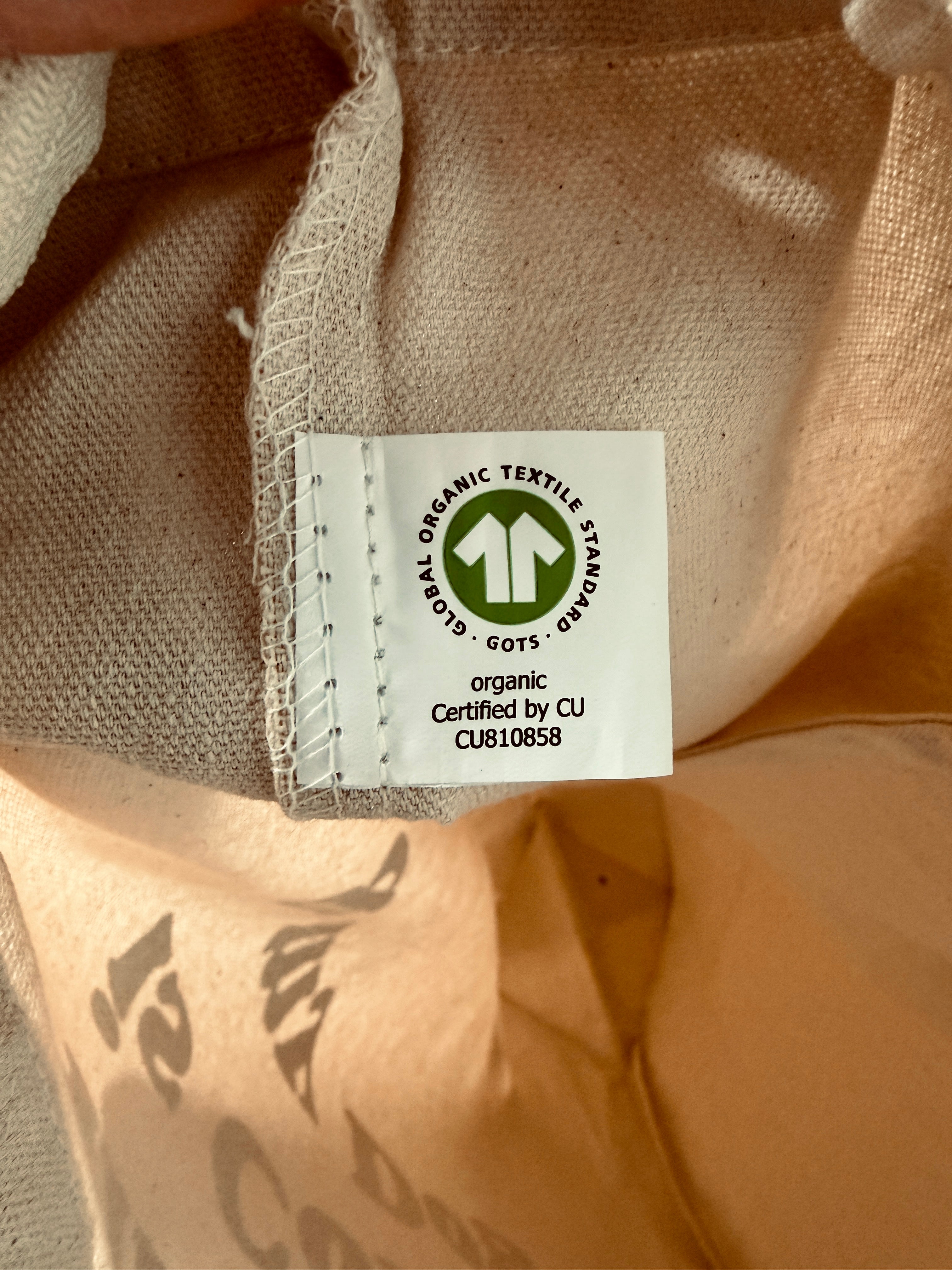 Le Grand Tote Bag XXL en Coton Bio – "Coffee & Dog"